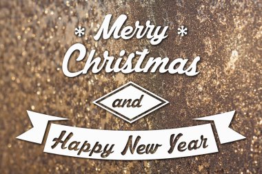 Merry christmas ve yeni yıl tebrik kartı