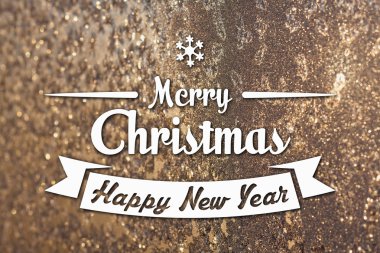 Merry christmas ve yeni yıl tebrik kartı