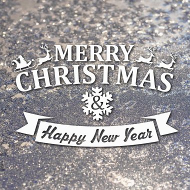 Merry christmas ve yeni yıl tebrik kartı