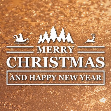 Merry christmas ve yeni yıl tebrik kartı