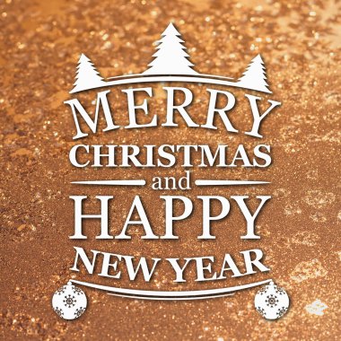 Merry christmas ve yeni yıl tebrik kartı