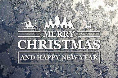 Merry christmas ve yeni yıl tebrik kartı