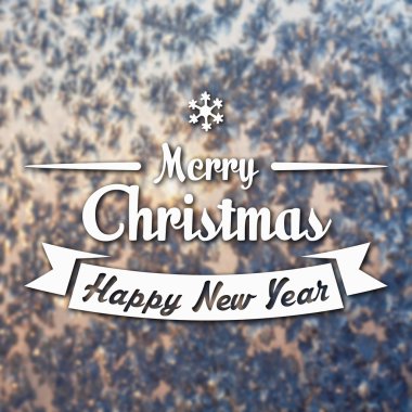 Merry christmas ve yeni yıl tebrik kartı