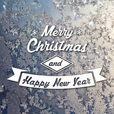 Merry christmas ve yeni yıl tebrik kartı