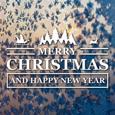 Merry christmas ve yeni yıl tebrik kartı