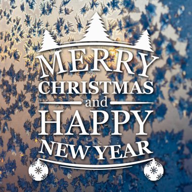 Merry christmas ve yeni yıl tebrik kartı