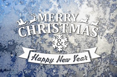 Merry christmas ve yeni yıl tebrik kartı