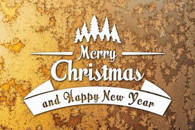 Merry christmas ve yeni yıl tebrik kartı