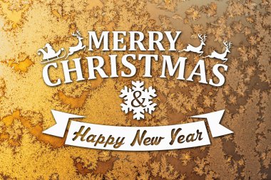 Merry christmas ve yeni yıl tebrik kartı