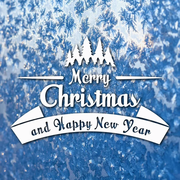 Merry Christmas and New Year greeting card — Stock Photo, Image