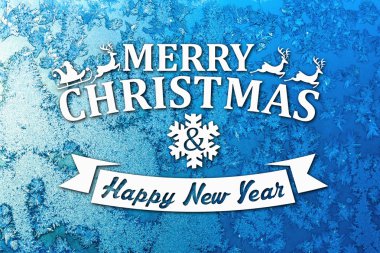 Merry christmas ve yeni yıl tebrik kartı