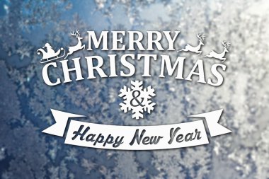 Merry christmas ve yeni yıl tebrik kartı