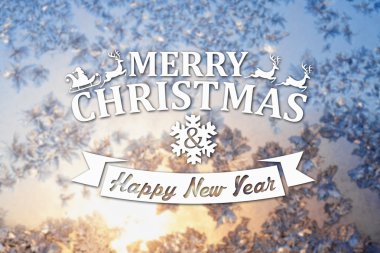 Merry christmas ve yeni yıl tebrik kartı