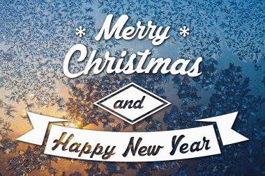 Merry christmas ve yeni yıl tebrik kartı