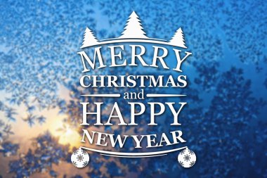 Merry christmas ve yeni yıl tebrik kartı