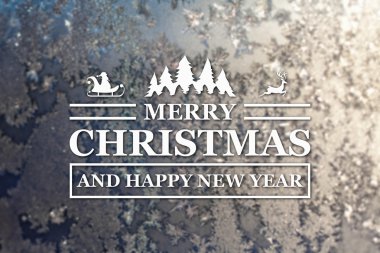 Merry christmas ve yeni yıl tebrik kartı