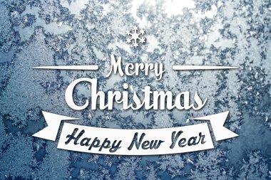 Merry christmas ve yeni yıl tebrik kartı