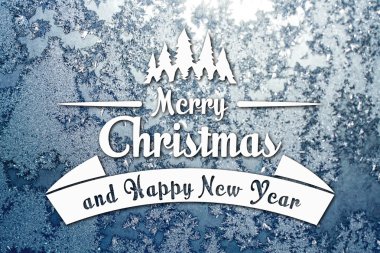 Merry christmas ve yeni yıl tebrik kartı