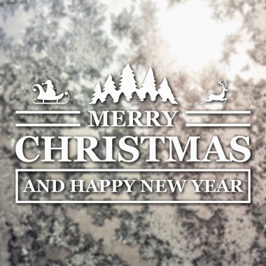 Merry christmas ve yeni yıl tebrik kartı