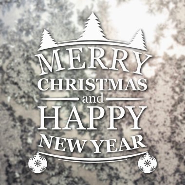 Merry christmas ve yeni yıl tebrik kartı