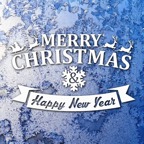 Merry Christmas and New Year greeting card — Stock Photo, Image