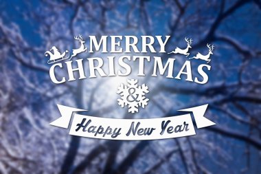 Merry christmas ve yeni yıl tebrik kartı