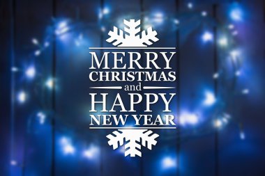 Merry christmas ve yeni yıl tebrik kartı