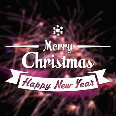 Merry christmas ve yeni yıl tebrik kartı