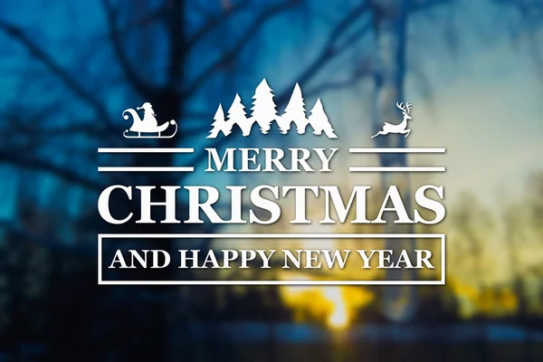 Merry Christmas and New Year greeting card — Stock Photo, Image