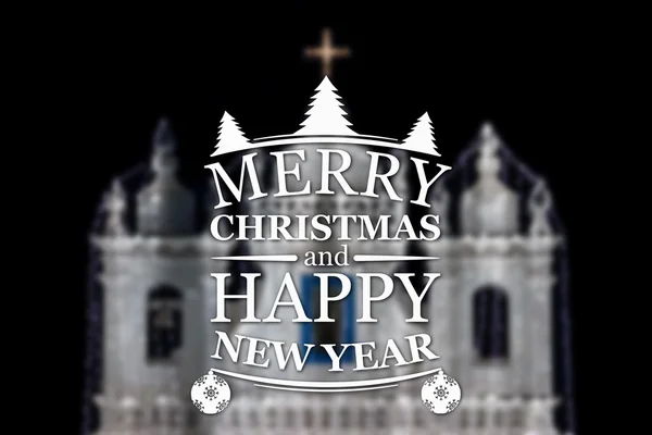 Merry Christmas and New Year greeting card — Stock Photo, Image