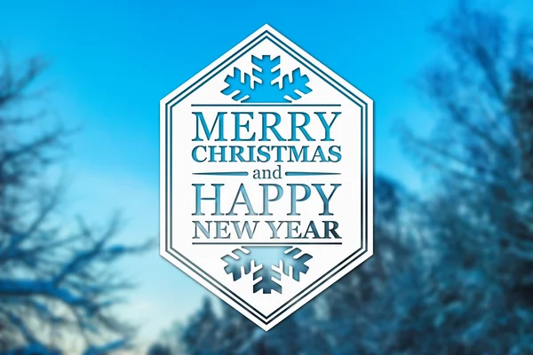 Merry Christmas and New Year greeting card — Stock Photo, Image