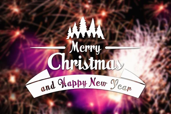 Merry Christmas and New Year greeting card — Stock Photo, Image