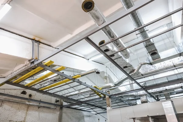 Rooftop of industrial building under construction — Stock Photo, Image