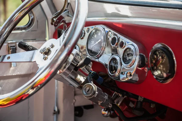 Interior of old vintage car — Stock Photo, Image