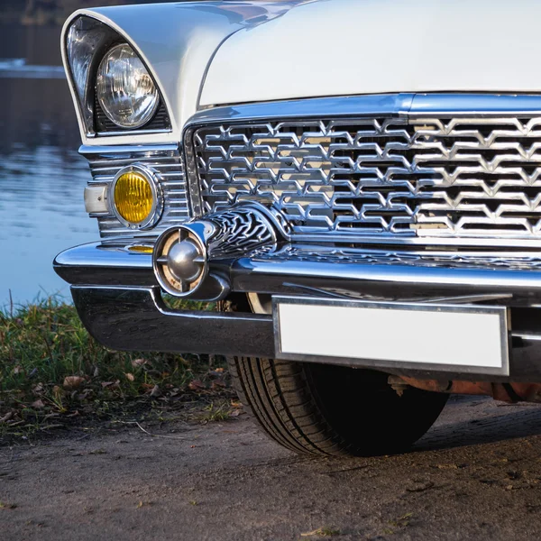 Old retro or vintage car front side — Stock Photo, Image