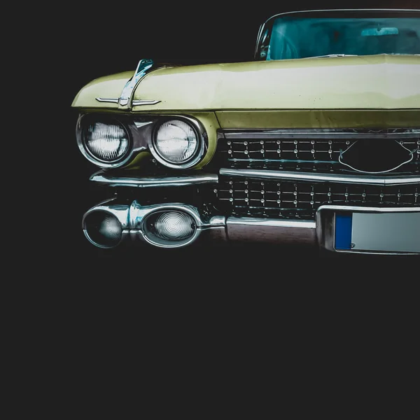 Old retro or vintage car front side. Vintage effect processing — Stock Photo, Image