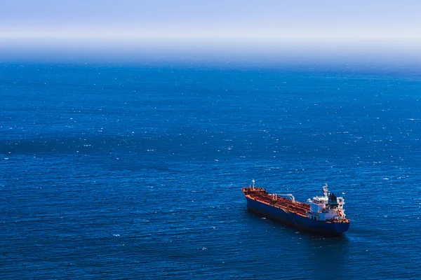 Vista aérea para o navio de carga de contentores vazio — Fotografia de Stock