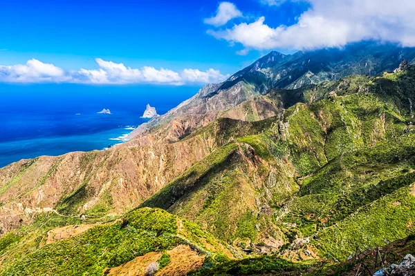 Costa do oceano com montanha — Fotografia de Stock