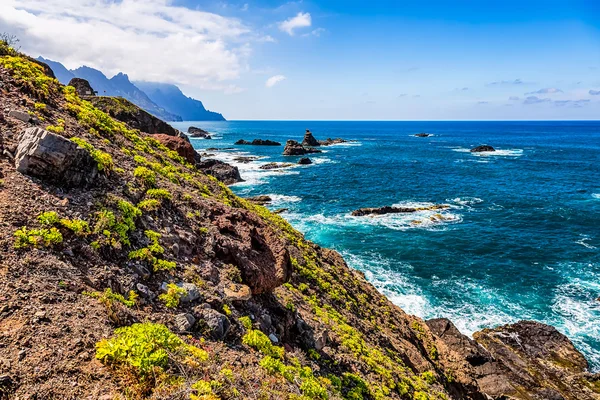 Costa del océano con roca — Foto de Stock