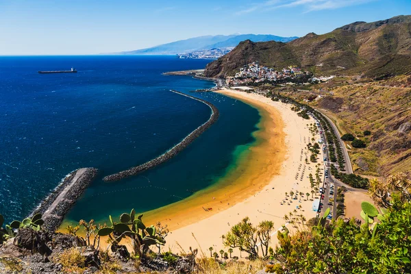 Beach Las Teresitas Tenerife Kanarya, İspanya Stok Fotoğraf