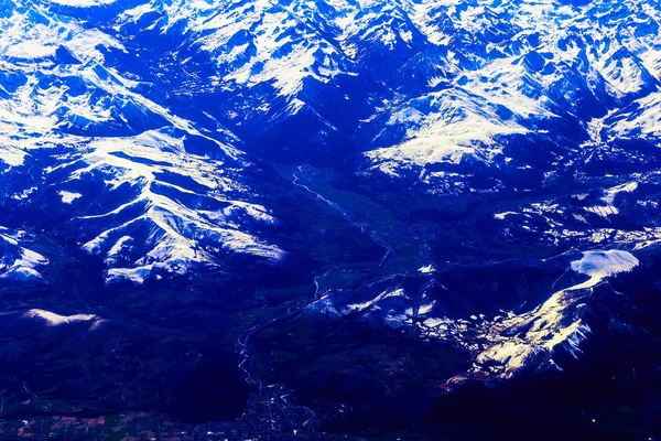 Vista aérea da montanha rochosa — Fotografia de Stock