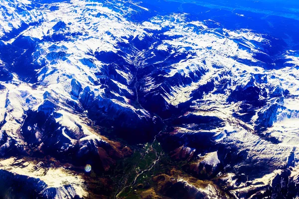 Vista aérea da montanha rochosa — Fotografia de Stock