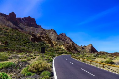 Tenerife adasında Road, yatay