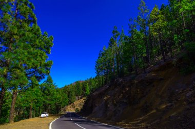 Tenerife adasında Road, yatay