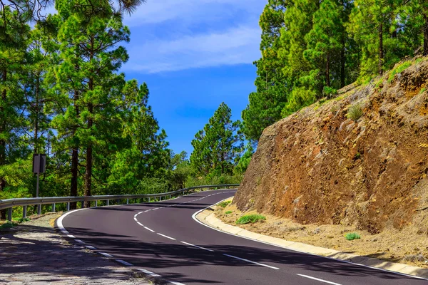 Landschaft mit Straße auf der Insel Teneriffa — Stockfoto