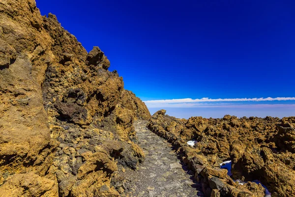 Krajina s chodníkem na ostrově Tenerife — Stock fotografie