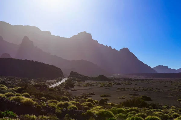 Paisaje con carretera en la isla de Tenerife — Foto de Stock