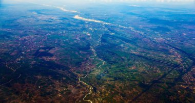 Şehrin havadan görünümü