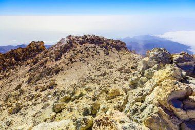 Teide yanardağ krater görünümü
