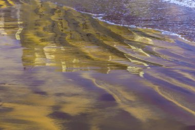 Yansıması ile kum soyut artalanları